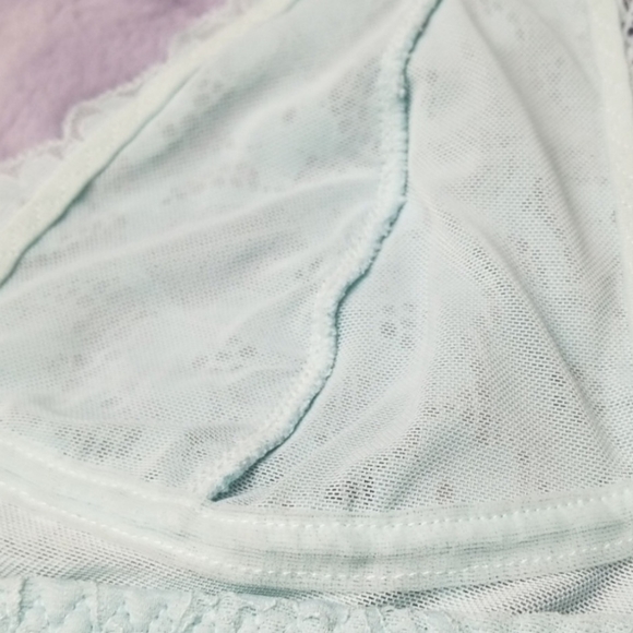 Free People Galloon Lace Halter Bralette Sky Blue - Picture 6 of 8